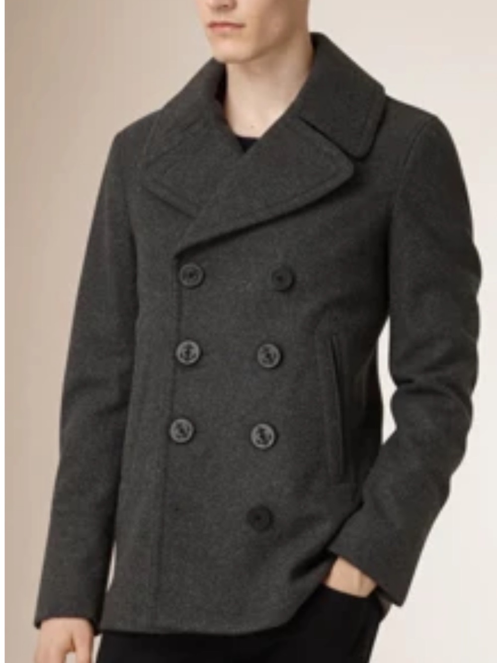 Burberry Wool Cashmere Pea Coat